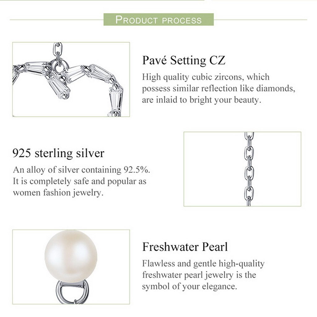 PAHALA 925 Sterling Silver Danceing Heart With FreshwaterPearl Party Wedding Drop Earrings