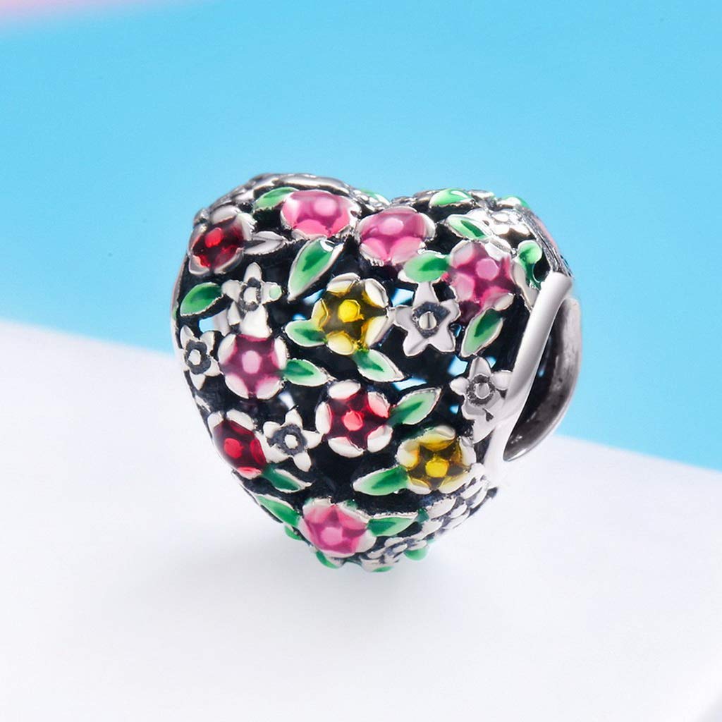 PAHALA 925 Strling Silver Valley of Flowers Enamel Charms