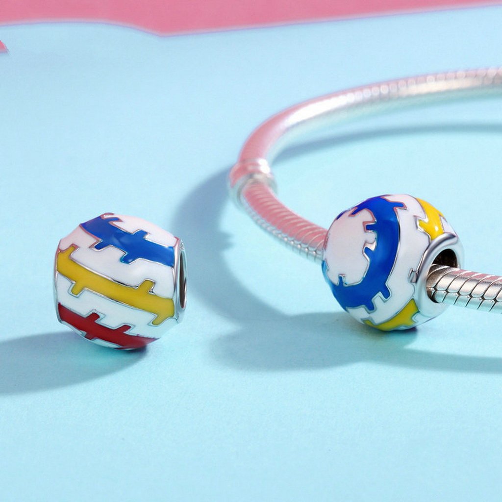 PAHALA 925 Sterling Silver Beautiful Color Enamel Charm Bead Fit Bracelets