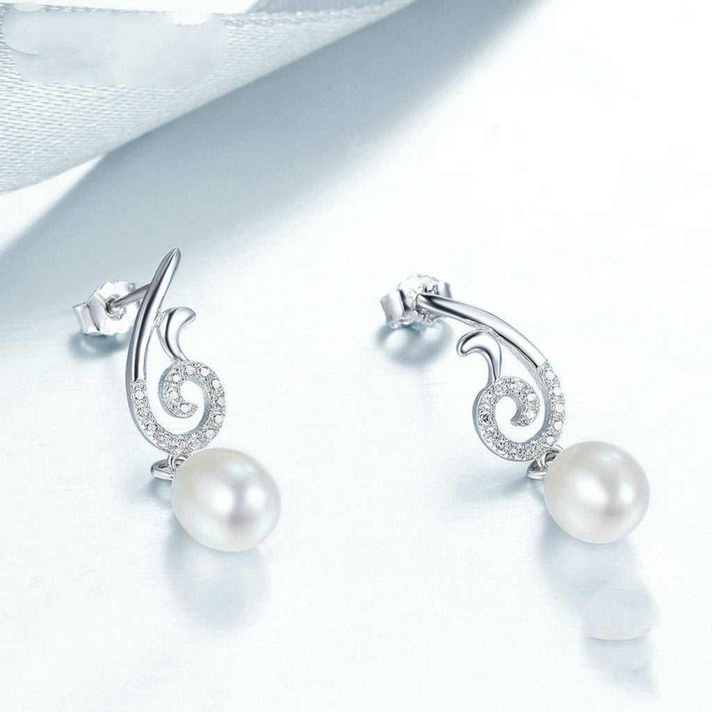 PAHALA 925 Sterling Silver Power With Crystals Party Wedding Drop Earrings