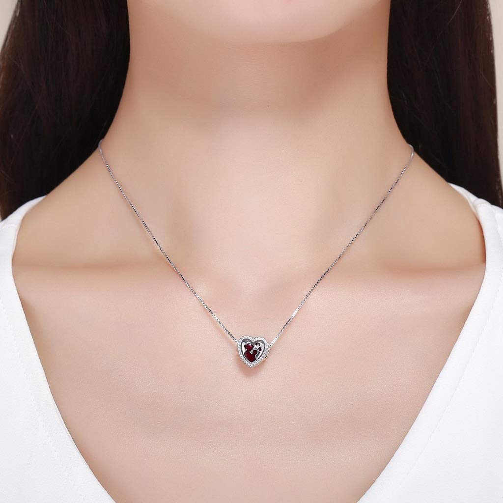 PAHALA 925 Strling Silver Great Mother Love Heart Crystals Charms