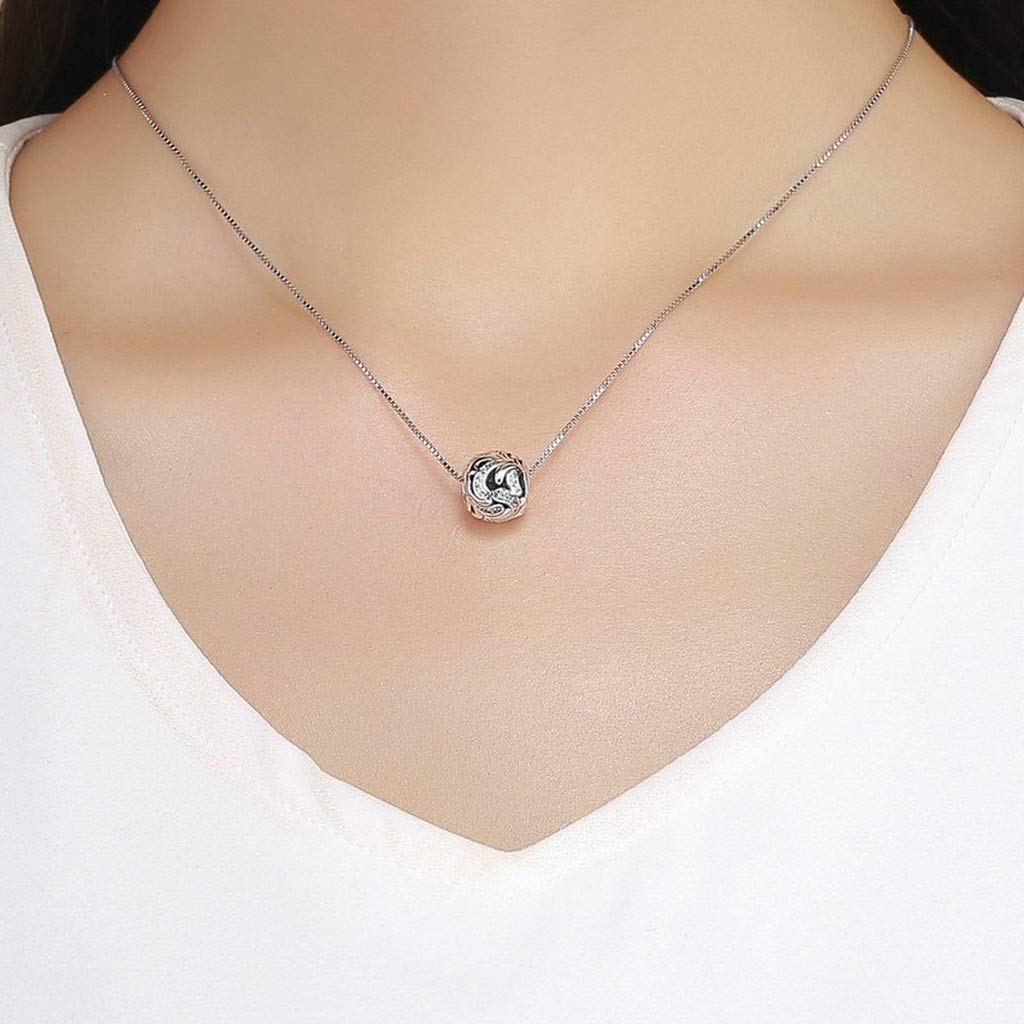 PAHALA 925 Strling Silver Blooming Flower Dazzling with Crystals Charm