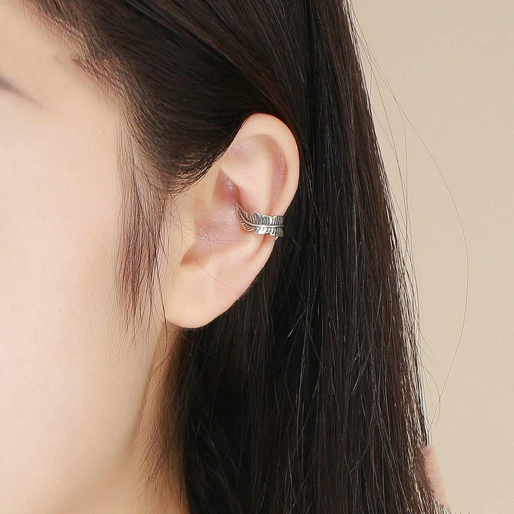 PAHALA 925 Sterling Silver Vintage Tree Ears Clip Earrings