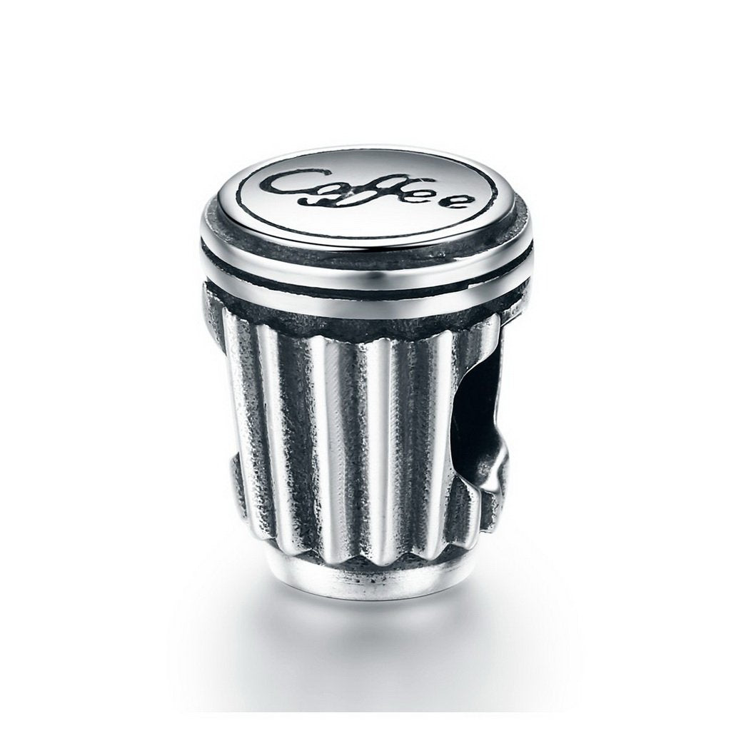 PAHALA 925 Sterling Silver Love Coffee Cup Charm Bead
