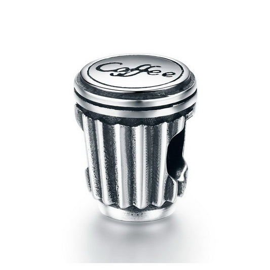 PAHALA 925 Sterling Silver Love Coffee Cup Charm Bead