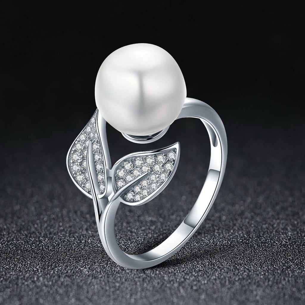 PAHALA 925 Strling Silver Dolphin Tail Love with Crystals Weeding Party Band Ring