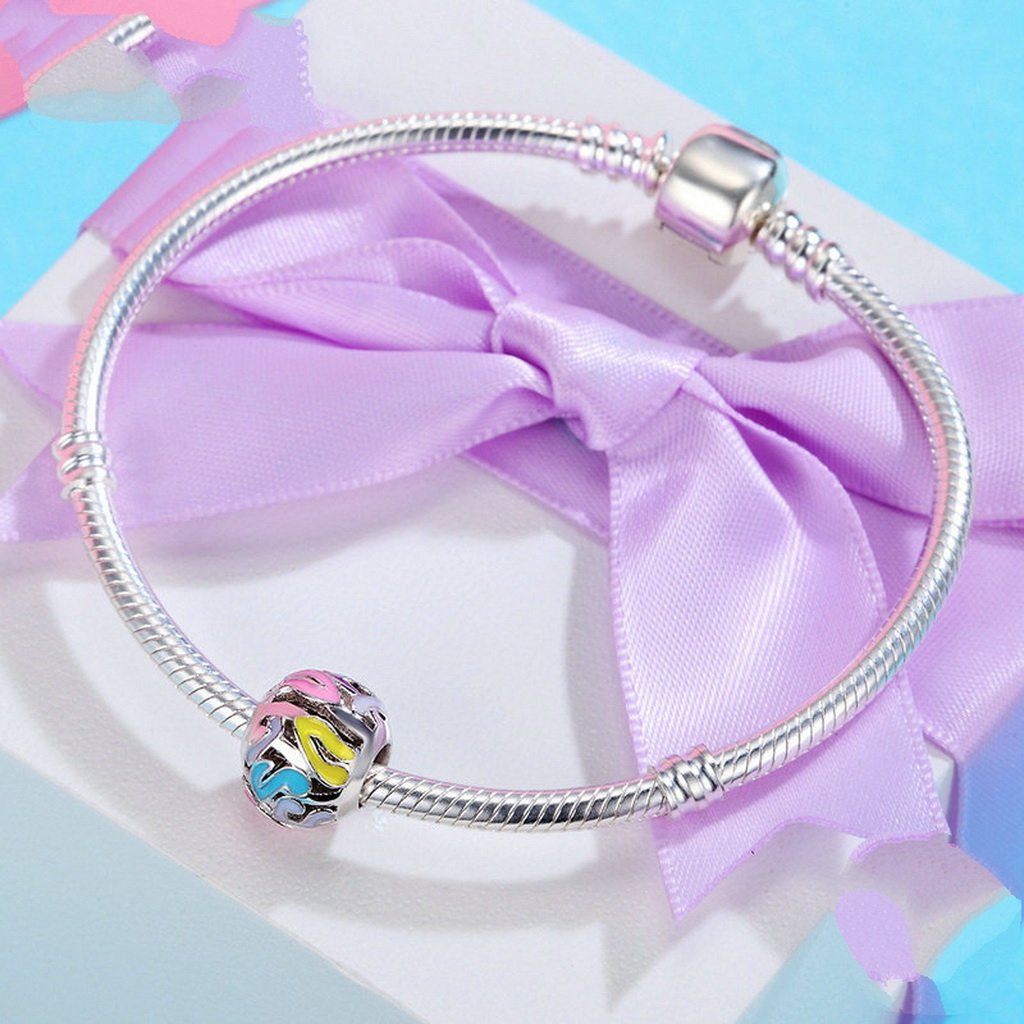 PAHALA 925 Sterling Silver Colorful Enamel Melody Music Charm Bead