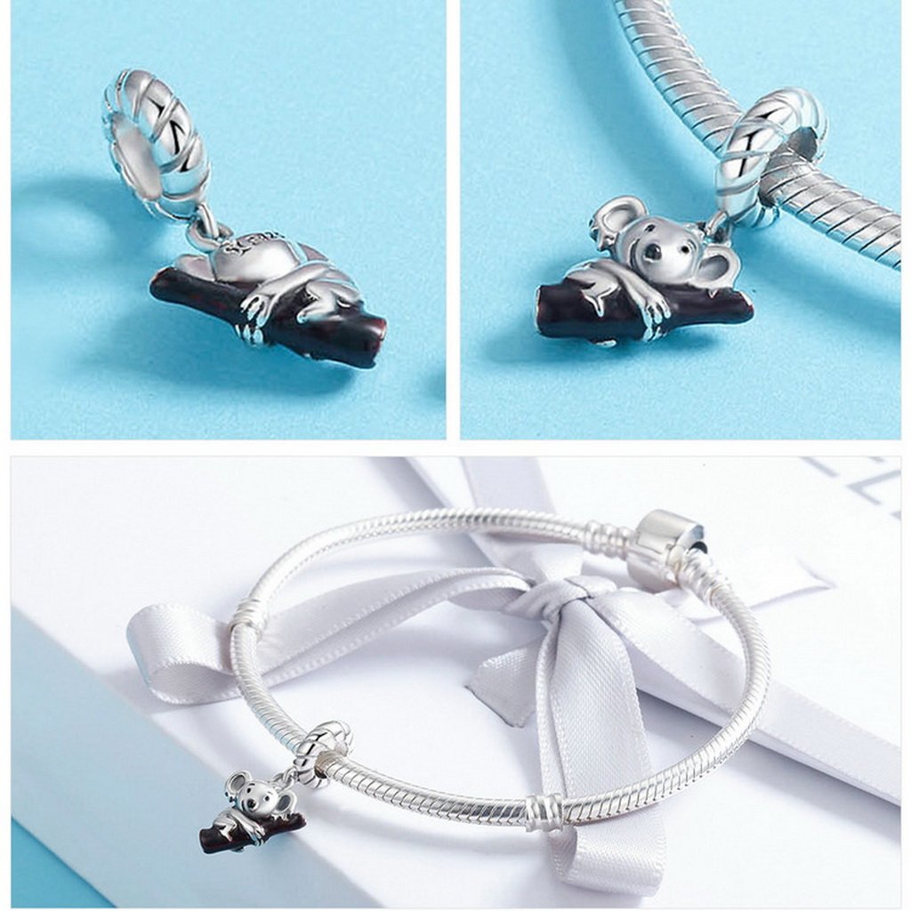 PAHALA 925 Sterling Silver Australia Koala Pendant Charm Bead