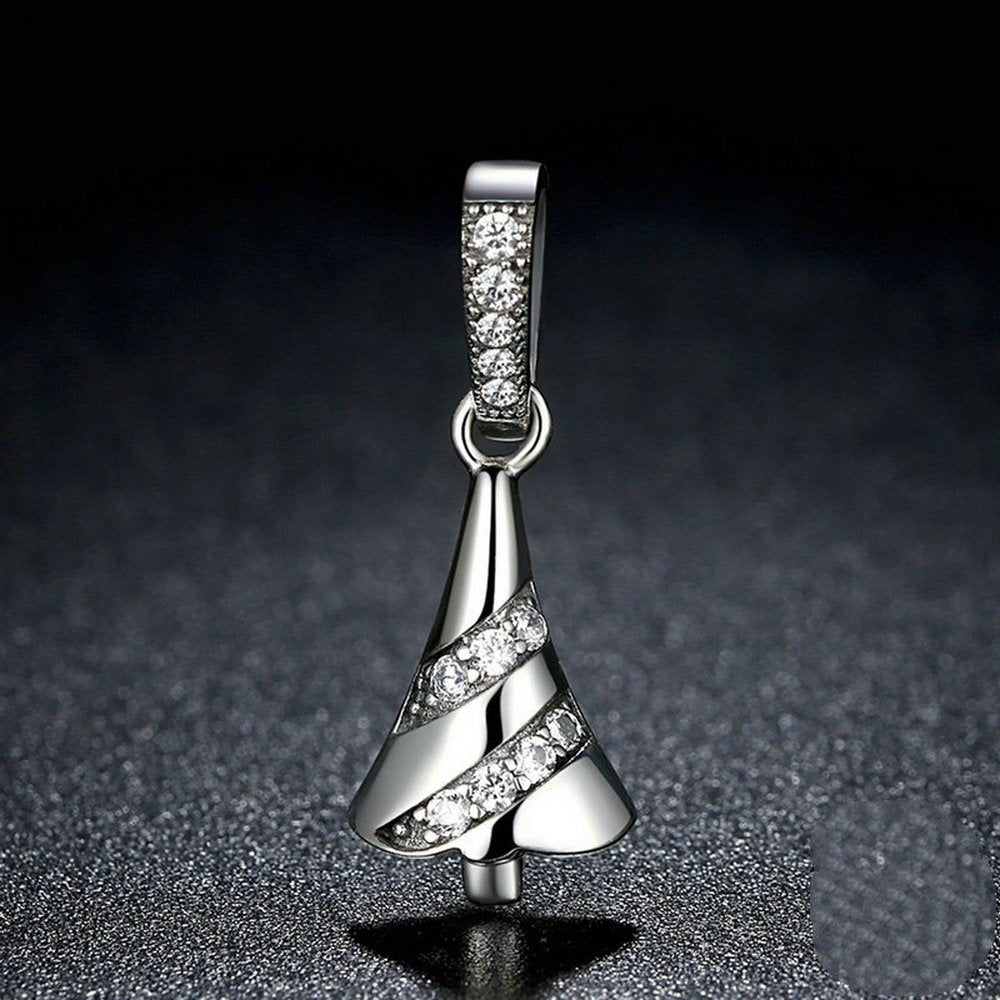 PAHALA 925 Strling Silver Tree Crystals Charms Pendant Fit Bracelets Necklace