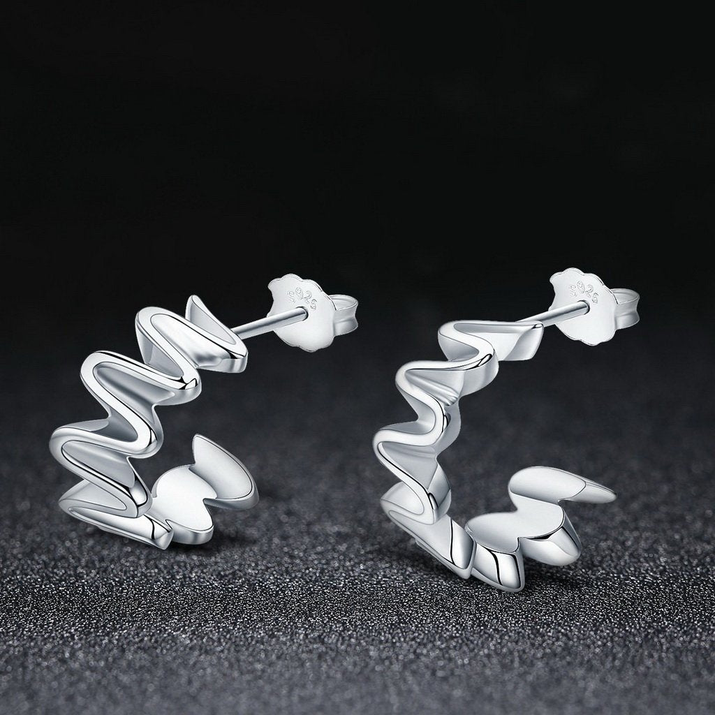 PAHALA 925 Sterling Silver Hyperbole Lace Long Tassel Earrings