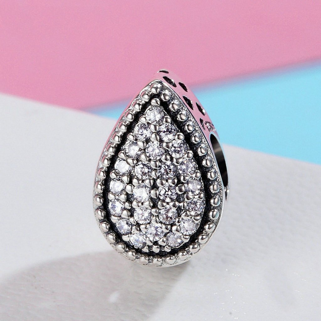 PAHALA 925 Sterling Silver Eternal Tears with Crystals Charm Bead
