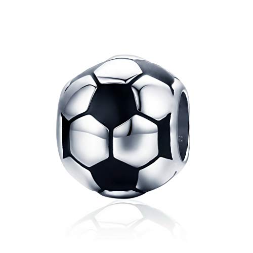 PAHALA 925 Strling Silver Sport Football Love Ball Charms