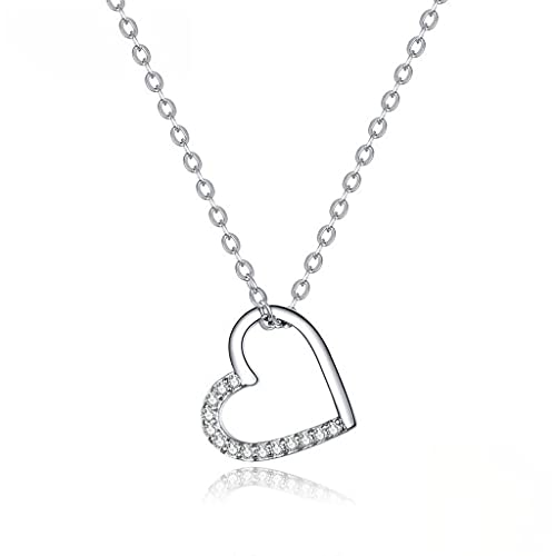 PAHALA 925 Sterling Silver My Love With Crystals Necklace Pendant Wedding Necklace