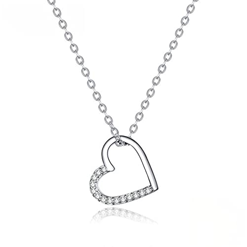 PAHALA 925 Sterling Silver My Love With Crystals Necklace Pendant Wedding Necklace