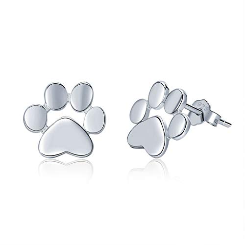 PAHALA 925 Sterling Silver Cute Footprints Stud Stud Earrings