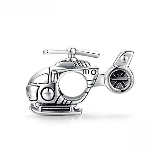 PAHALA 925 Sterling Silver Vintage Helicopter Charm Bead
