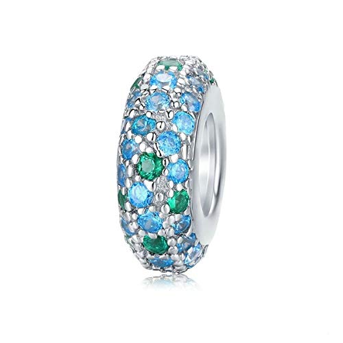 PAHALA 925 Strling Silver Colorful Crystals Charm Bead