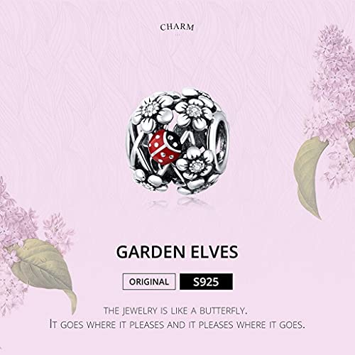 PAHALA 925 Sterling Silver Garden elves With Crystals Charm Bead