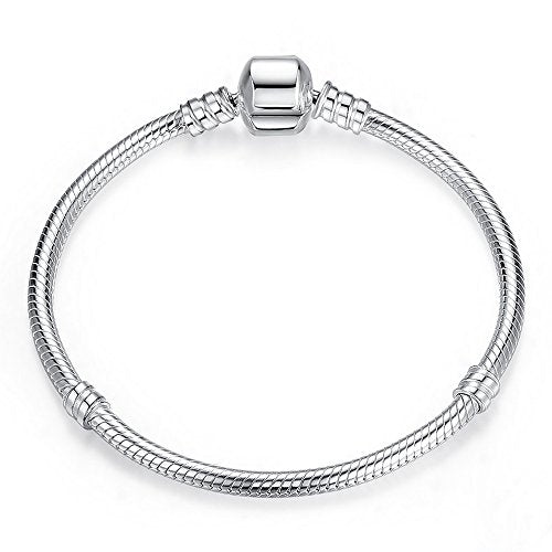 PAHALA 925 Sterling Silver Snake Chain Bracelet Bangle
