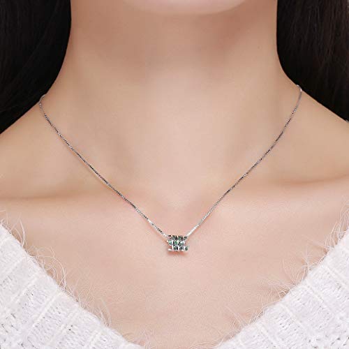 PAHALA 925 Sterling Silver Tree of Life Green Leaves with Crystal Charm Bead