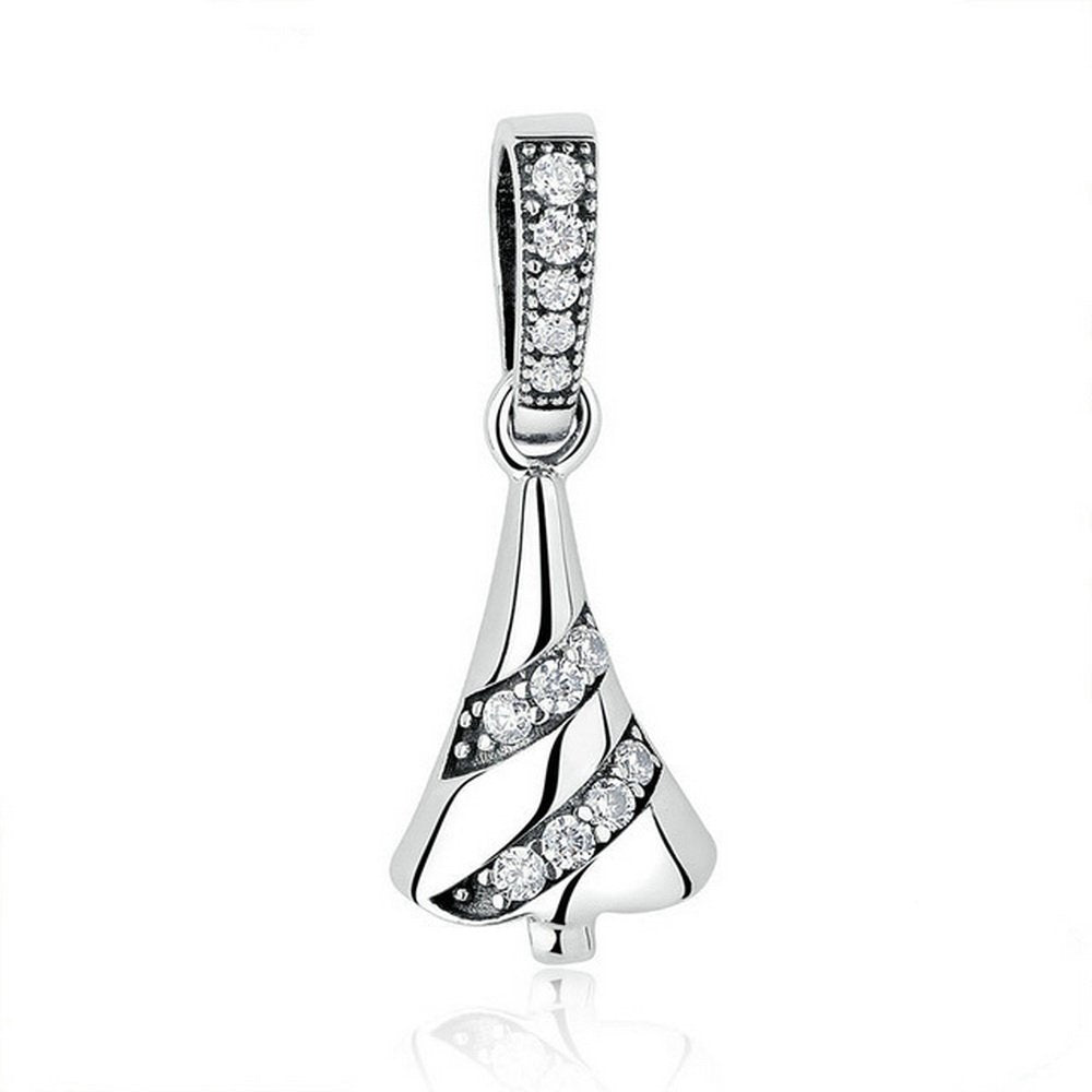 PAHALA 925 Strling Silver Tree Crystals Charms Pendant Fit Bracelets Necklace