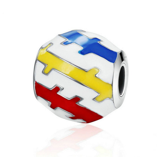 PAHALA 925 Sterling Silver Beautiful Color Enamel Charm Bead Fit Bracelets