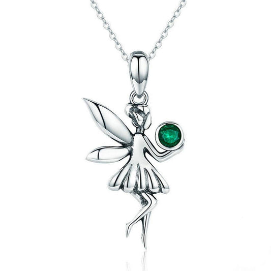 PAHALA 925 Sterling Silver Forest Fairy Pendant Necklace