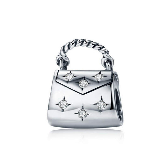 PAHALA 925 Strling Silver Dazzling Handbag Crystal Charms