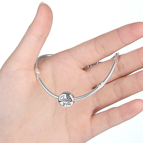 PAHALA 925 Sterling Silver Romantic Only You with Yellow Crystals Charms Fit Bracelet
