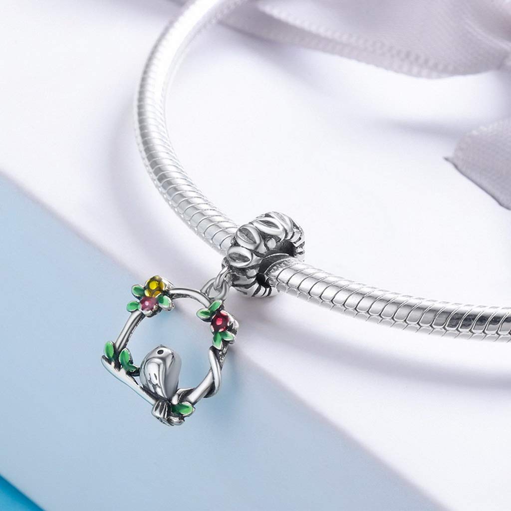 PAHALA 925 Strling Silver Enamel Herald of Spring Bird Charms