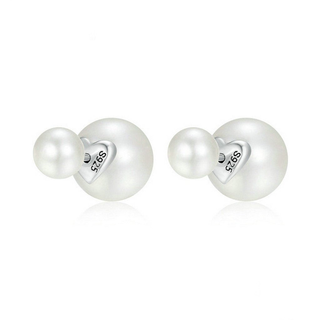 PAHALA 925 Sterling Pearl Party Wedding Stud Earrings