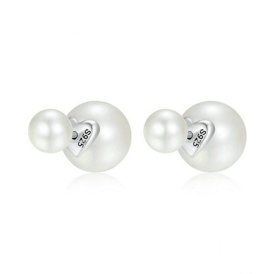 PAHALA 925 Sterling Pearl Party Wedding Stud Earrings