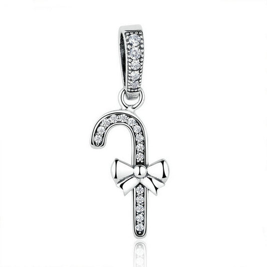 PAHALA 925 Strling Silver Crutche Crystals Charms Pendant Fit Bracelets Necklace