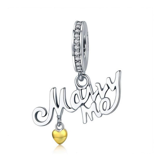 PAHALA 925 Strling Silver Marry Me Heart Crystals Charms