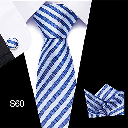 PAHALA Silk Necktie Pocket Square Cufflinks Set