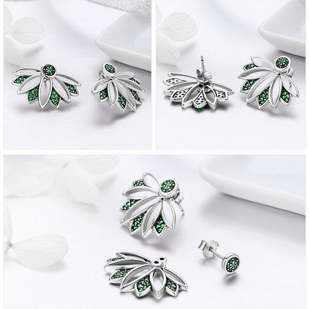PAHALA 925 Sterling Silver Tree Life With Crystals Stud Earrings