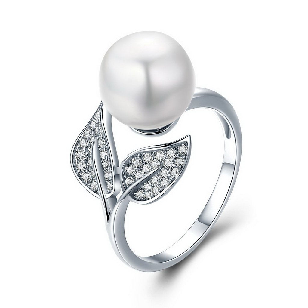 PAHALA 925 Strling Silver Dolphin Tail Love with Crystals Weeding Party Band Ring