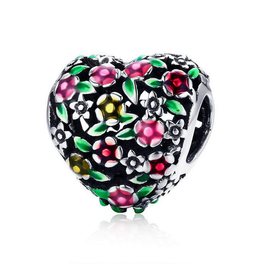 PAHALA 925 Strling Silver Valley of Flowers Enamel Charms