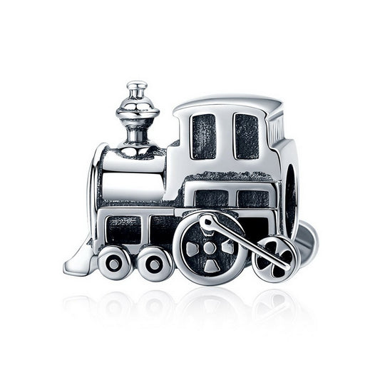 PAHALA 925 Sterling Silver Locomotive Train Charm Bead