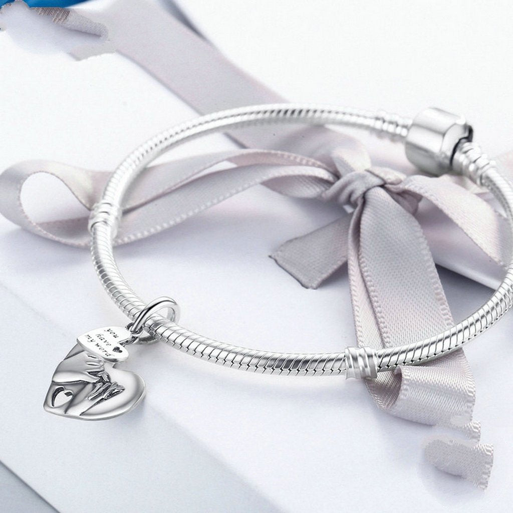 PAHALA 925 Sterling Silver You Have My Word Promised Charms Beads