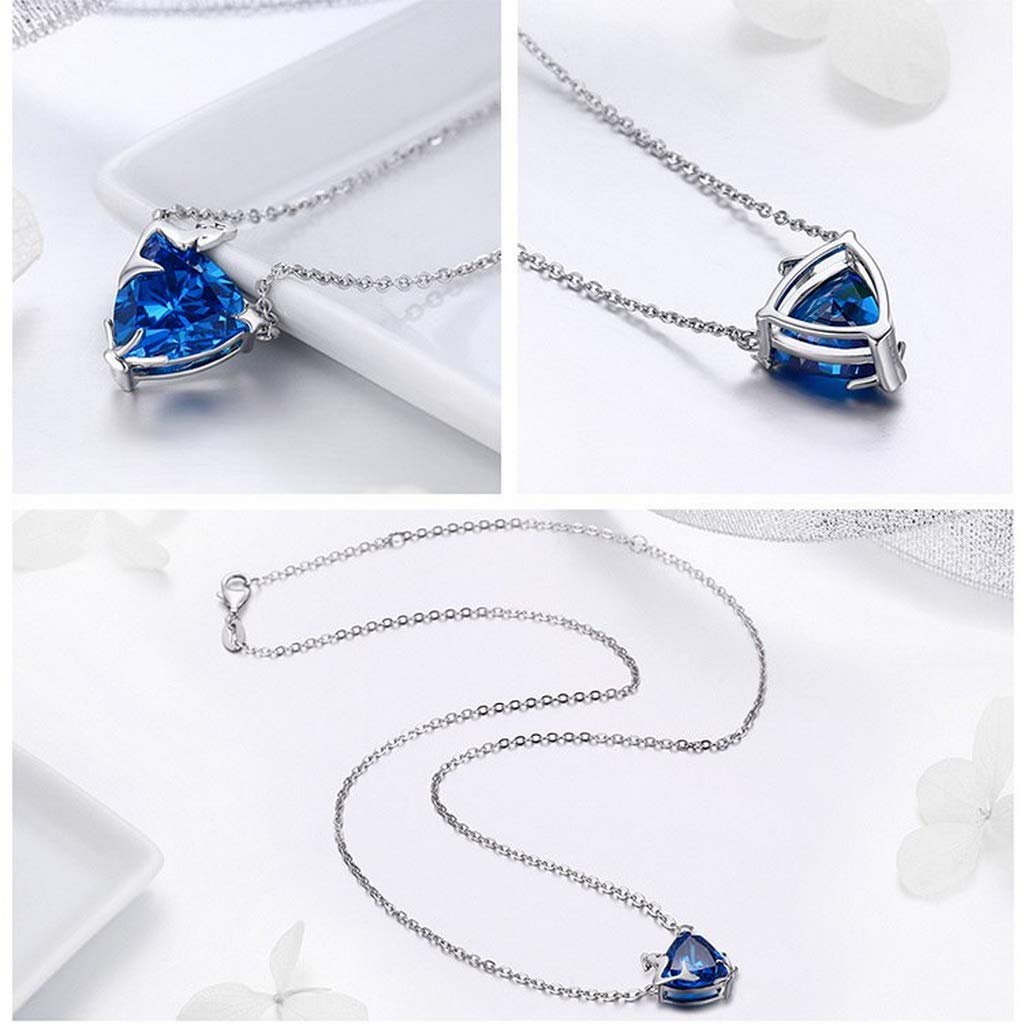 PAHALA 925 Sterling Silver Fairy Legend Blue Crystal Pendant Necklace