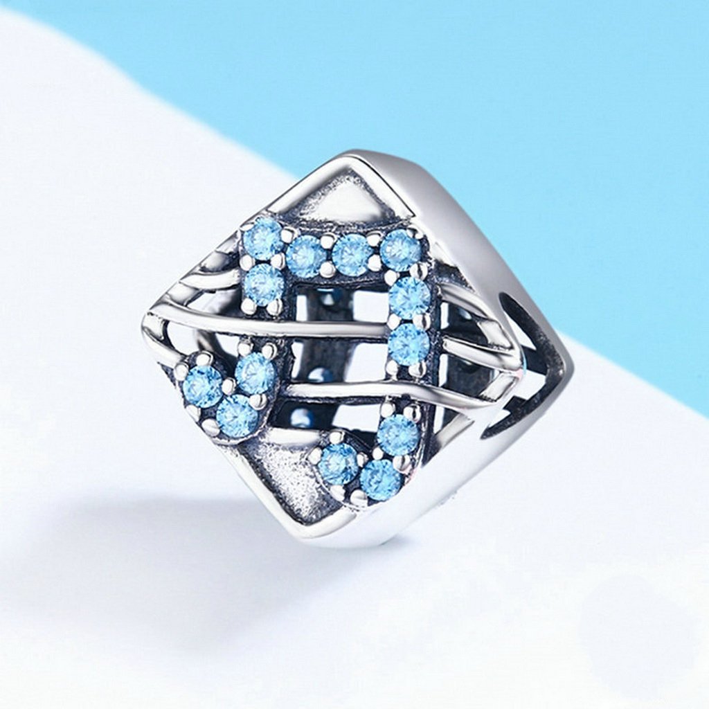 PAHALA 925 Sterling Silver Music Dynamic with Blue Crystals Charm Bead