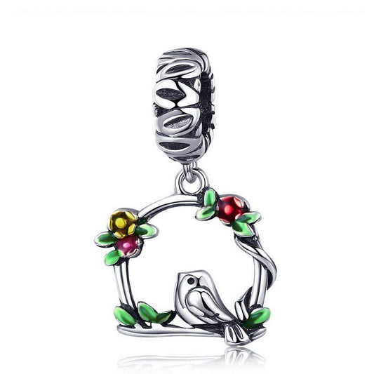 PAHALA 925 Strling Silver Enamel Herald of Spring Bird Charms