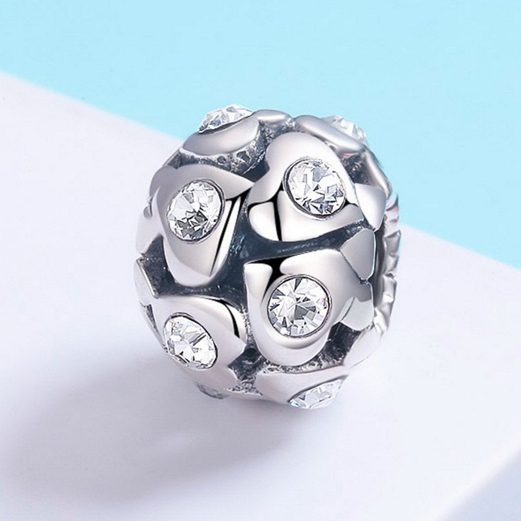 PAHALA 925 Sterling Silver Heart Luminous Charm Bead