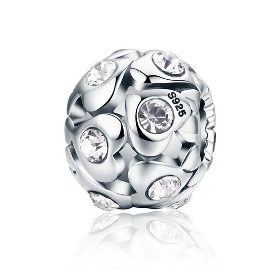 PAHALA 925 Sterling Silver Heart Luminous Charm Bead