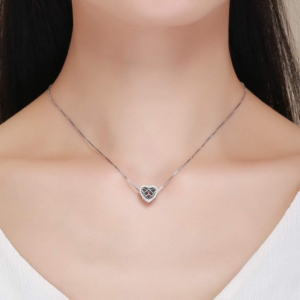 PAHALA 925 Strling Silver Connected Love Crystal Charms