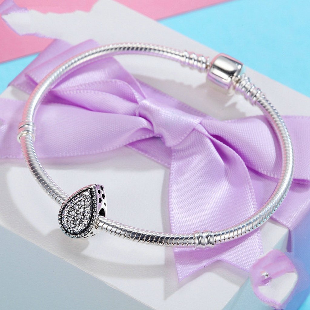 PAHALA 925 Sterling Silver Eternal Tears with Crystals Charm Bead