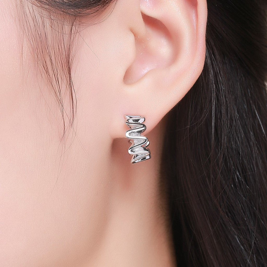 PAHALA 925 Sterling Silver Hyperbole Lace Long Tassel Earrings
