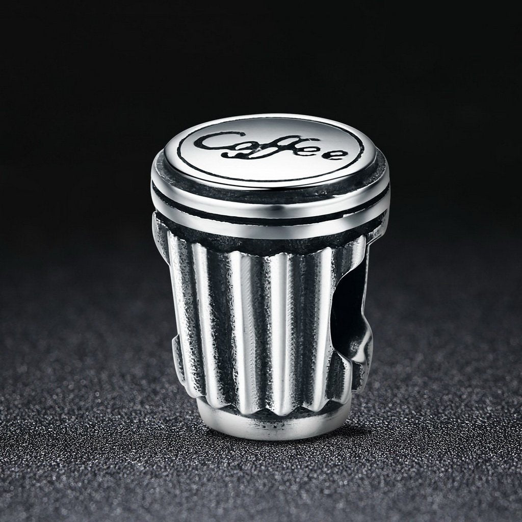 PAHALA 925 Sterling Silver Love Coffee Cup Charm Bead
